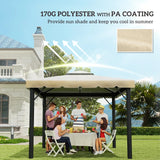 NEW Retails $110, Outsunny 10' x 10' Gazebo Replacement Canopy, Gazebo Top Cover with Double Vented Roof for Garden Patio Outdoor TOP ONLY, Beige