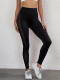 NEW Seamless Workout Leggings, Stretchy Hollow Out High Waist Slim Fitness Pilates Yoga Pants, Women's Activewear, Black, Sz S, Retails $93