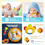 New in box! Baby Toys Rattles Teether and Shaker Set 9PCS Sensory Teething Toys Early Educational Activity Toys