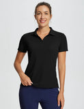 New with tags! Baleaf Women's Flyleaf UPF50+ Polo Shirt in Black, Sz S Retails $42+