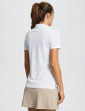 New with tags! Baleaf Women's Flyleaf UPF50+ Polo Shirt in White, Sz S Retails $42+