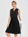 New BALEAF Women's UPF 50+ Sleeveless Golf Dress with Elegant Pleats and Stretch Fabric Black, Sz XS! Retails $65+