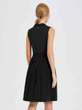 New BALEAF Women's UPF 50+ Sleeveless Golf Dress with Elegant Pleats and Stretch Fabric Black, Sz XS! Retails $65+