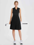 New BALEAF Women's UPF 50+ Sleeveless Golf Dress with Elegant Pleats and Stretch Fabric Black, Sz XS! Retails $65+
