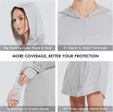 New with tags! BALEAF Women's UPF 50 Long Sleeve Beach Cover Up Dress Sun Protection Quick Dry Grey, Sz L! Retails $80+