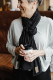 NEW Retails $108, Bamboo Blanket Scarf, Black