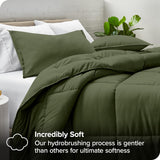New in package! Bare Home Comforter Set - Queen Size - Goose Down Alternative - Ultra-Soft - Premium 1800 Series - Hypoallergenic - All Season Breathable Warmth (Queen, Cypress Green)