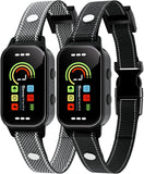 Shows Light use! 2 Pack Dog Bark Collars,Rechargeable Smart Barking Collar, Anti Bark Training Collar with 8 Adjustable Sensitivity, Barking Collar with Beep Vibration Harmless Shock, for Large Medium Small Dogs