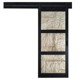 New Matte Black 36X84 Metal Works 3 Panel Metal Inserts Barn Door Kit! Retails $599 US+