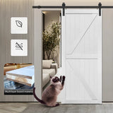 Retails $300+ New Wayfair S&Z Tophand MDF Barn Door + Hardware Kit All in One! Easy Assembly -Solid Slab Covered with Water-Proof PVC Surface with Hardware Kit! Assemble & Ready to use in 1 Hour!