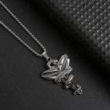 New Basketball Fan Memorial Necklace Pendant Viper Mamba Cross Necklace Boys and Girls Jewelry Trendy Matching