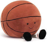 New 9.8inch Amuseable Sports Basketball Plush，Stuffed Plushie Gifts for Kids Boys Girls Birthday