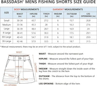 New with tags! Bassdash Men's 6" Fishing Shorts UPF 50+ Water Resistant Quick Dry Hiking Cargo Shorts with Multi Pocket Sz L