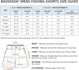 New with tags! Bassdash Men's 6" Fishing Shorts UPF 50+ Water Resistant Quick Dry Hiking Cargo Shorts with Multi Pocket Sz L