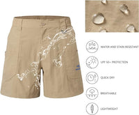 New with tags! Bassdash Men's 6" Fishing Shorts UPF 50+ Water Resistant Quick Dry Hiking Cargo Shorts with Multi Pocket Sz L