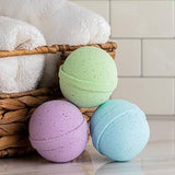 New Earth Luxe Large 3 Pack Bath Bombs with Essential Oils 180g/6.3 oz Each! Lavender, Eucalyptus and Peppermint