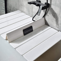 New Retails $216+ Bath Trays Bathtub Cover Anti-dust Dust Board Bathtub Insulation Cover PVC Foldable Shutter Bath Lid for Milk Baths Spa etc