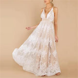 NEW Retails $150 Lace Sleeveless V Neck Dress Great for Pregnancy Photoshoot, Wedding, Party Sz M/L