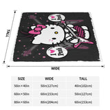 NEW Retails $77, He-Llo Ki-Tty Blanket 80"x60" Air Conditioning Cozy Soft Warm Throw Blankets All Season Use Bedding for Women Girls Kids Couch Sofa Bedroom Living Room Bed Chair Decor