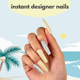 New AwsmColor Beach Babe Starter Gel Nail Polish Kit with Base Coat, Top Coat, UV Lamp, Clean Up Packs, Nail File & 2 Gel Polish in colours Resort & Stunner