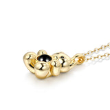 New Sterling Silver Gold Plated Teddy Bear Necklace! Retails $139+