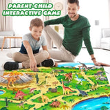 NEW, BEEBEERUN Kids Dinosaur Toys w/ Activity Play Mat