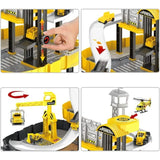 New in box!  Construction Site Toy Set with Backpack includes 3 trucks & 1 helicopter