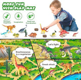 NEW, BEEBEERUN Kids Dinosaur Toys w/ Activity Play Mat
