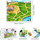 NEW, BEEBEERUN Kids Dinosaur Toys w/ Activity Play Mat