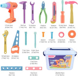 New BeebeeRun 79PCS Kids Tool Set with Tool Box & Electronic Toy Drill, Pink STEM Pretend Play Tool Toy for Kids Ages 3-6