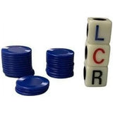 NEW Left Center Right L.C.R. Dice Game (Assorted Colours, Styles May Vary) 3pk