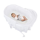 New Big Oshi Madison Bassinet, White! Designed for infants up to 15 pounds! Includes mattress pad and coordinating sheet