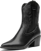 NEW Women's Samiya Western Boot - Black, Sz 38 (7)