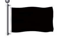 NEW 3 Feet x 5 Feet Black Flag Solid Color Banner for DIY Decoration