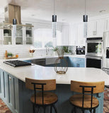 New Retails $207+ 3 Light Linear Modern Independent Kitchen Island Dining Room Black Pendant Lights. Daylight Bulbs Included