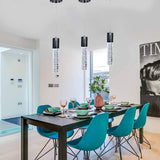 New Retails $207+ 3 Light Linear Modern Independent Kitchen Island Dining Room Black Pendant Lights. Daylight Bulbs Included