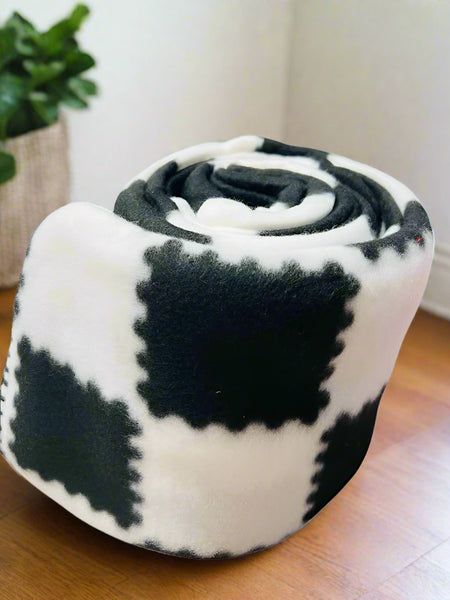 New 50 inch x 60 inch Fleece Throw Blanket, Black