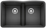 New Blanco Diamond U 2 Bowl Undermount Silgranit Sink - Anthracite Retails $1240.00 with the stainless grids!