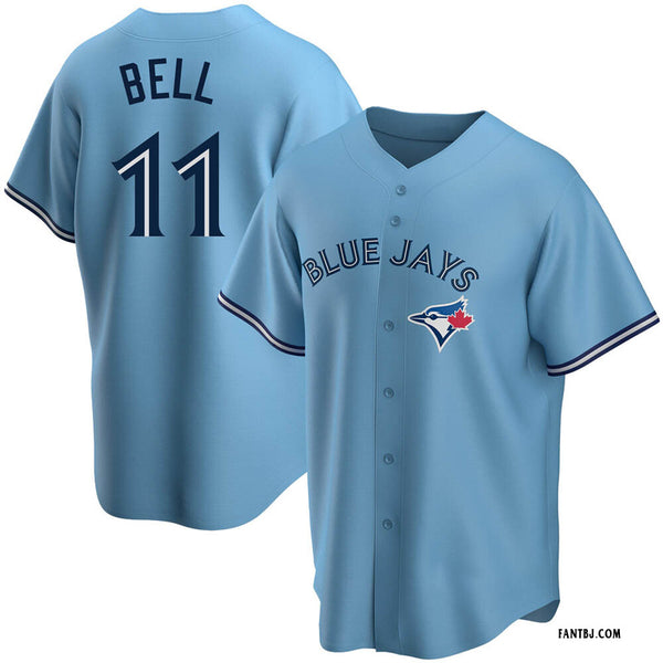 New Blue George Bell Men's Toronto Blue Jays Powder Alternate Jersey - Replica Sz XL