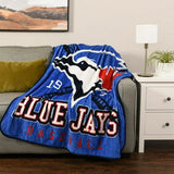New MLB Toronto Blue Jays Plush Blanket (50"x60") by Nemcor! Soft & Cozy