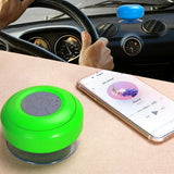 New BTS-06 Outdoor Portable Waterproof Mini Bluetooth Speaker Big Suction Cup, Teal Blue