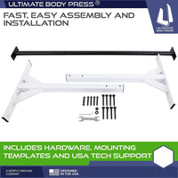 New Retails $185 Wall or 9ft Ceiling Mount Pull Up Bar by Ultimate Body Press