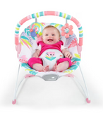 Like New Bright Starts Flamingo Vibes Vibrating Bouncer, 0-6 months