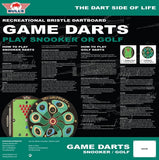 New Dartboard Play Snooker or Golf! No Box! Retails $120 US+