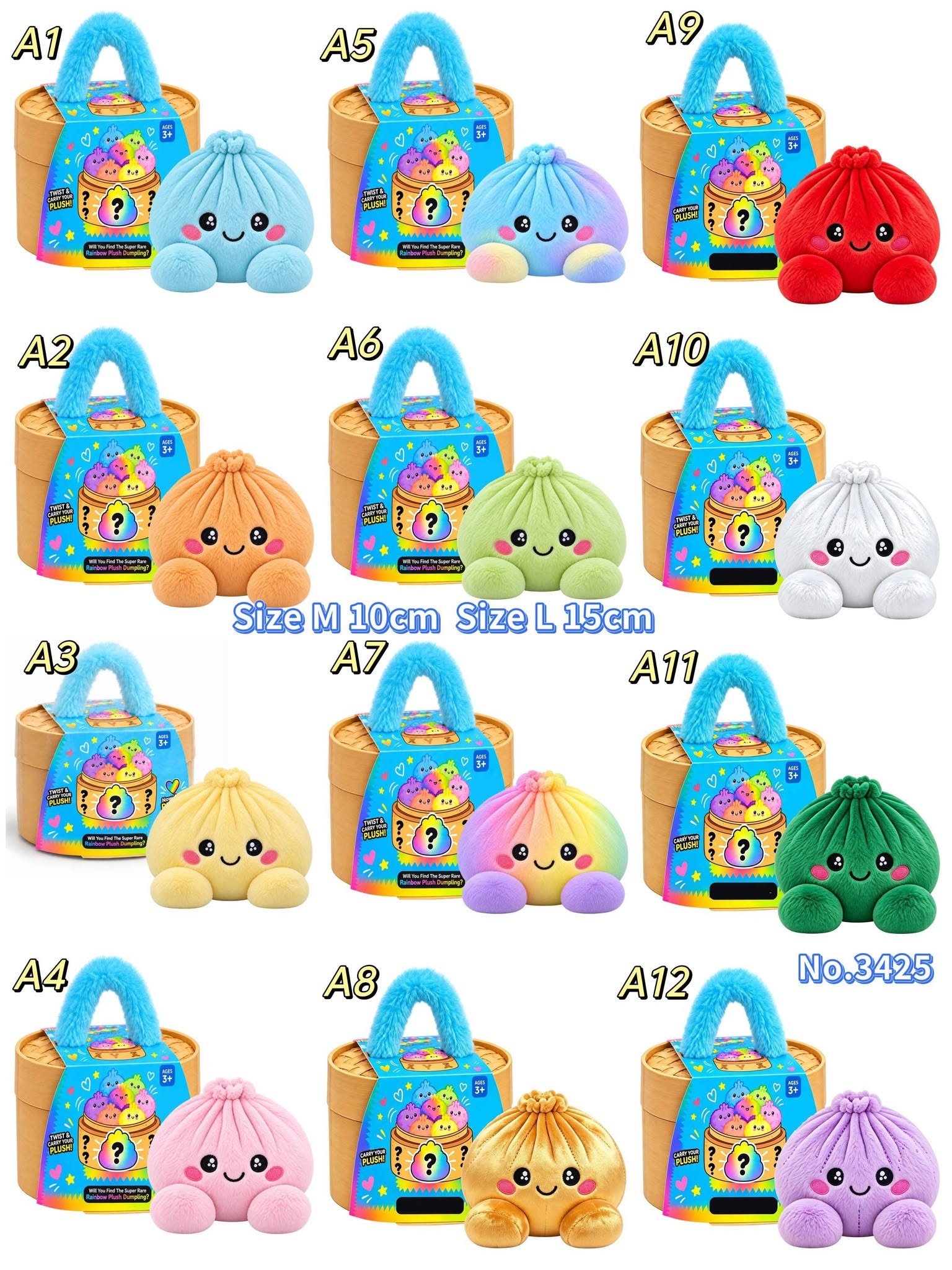 Buns plush toys No.342542 Size M 10cm Style A price $20 each, 12 to choose from