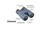 New Bushnell H20 10x42mm Waterproof Binoculars in Navy with lens caps, strap & Carry Bag! Retails $150+
