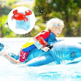 NEW Inflatable Swim Floater Sleeves for Kids, Cartoon Swimming Armbands Floaties Water Wings Floatation Sleeves, Pool Water Sports Learning Swim Training Aids, Crab