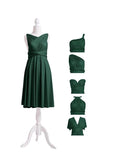 NEW Green Infinity Wrap Dress, Knee Length Dress, WEAR MANY WAYS, One Size Fits 0-18, Retails $161