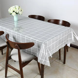 NEW Qucyy Clear PVC Tablecloth Protector 60 x 84 Inch, Rectangle Table Cloth Protector Oil Spill Proof Wipe Clean Table Cover, Rectangle Clear Desk Mat, Table Pad Mat for Home Dining Room