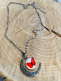 Brand new Cabochon Moon Necklace! Lobster clasp closure with 3 inch extender! Silver Zinc Alloy, Lead & Nickel Free!
